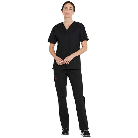 Dickies Signature Unisex Scrub Top, Black, XL