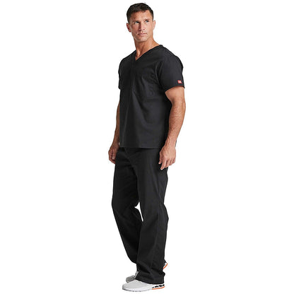 Dickies Signature Unisex Scrub Top, Black, XS
