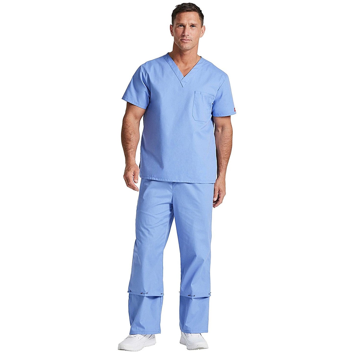 Dickies Signature Unisex Scrub Top, Ceil Blue, 2XS