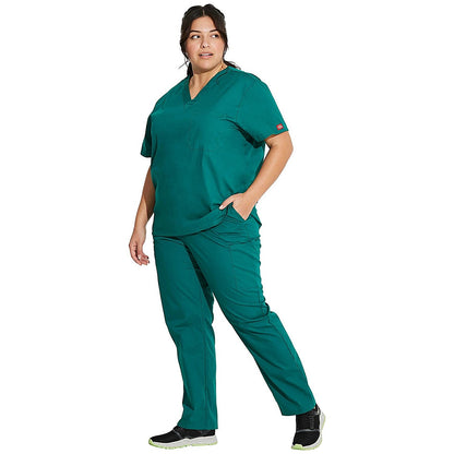 Dickies Signature Unisex Scrub Top, Hunter Green, 2XL