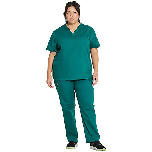 Dickies Signature Unisex Scrub Top, Hunter Green, Small