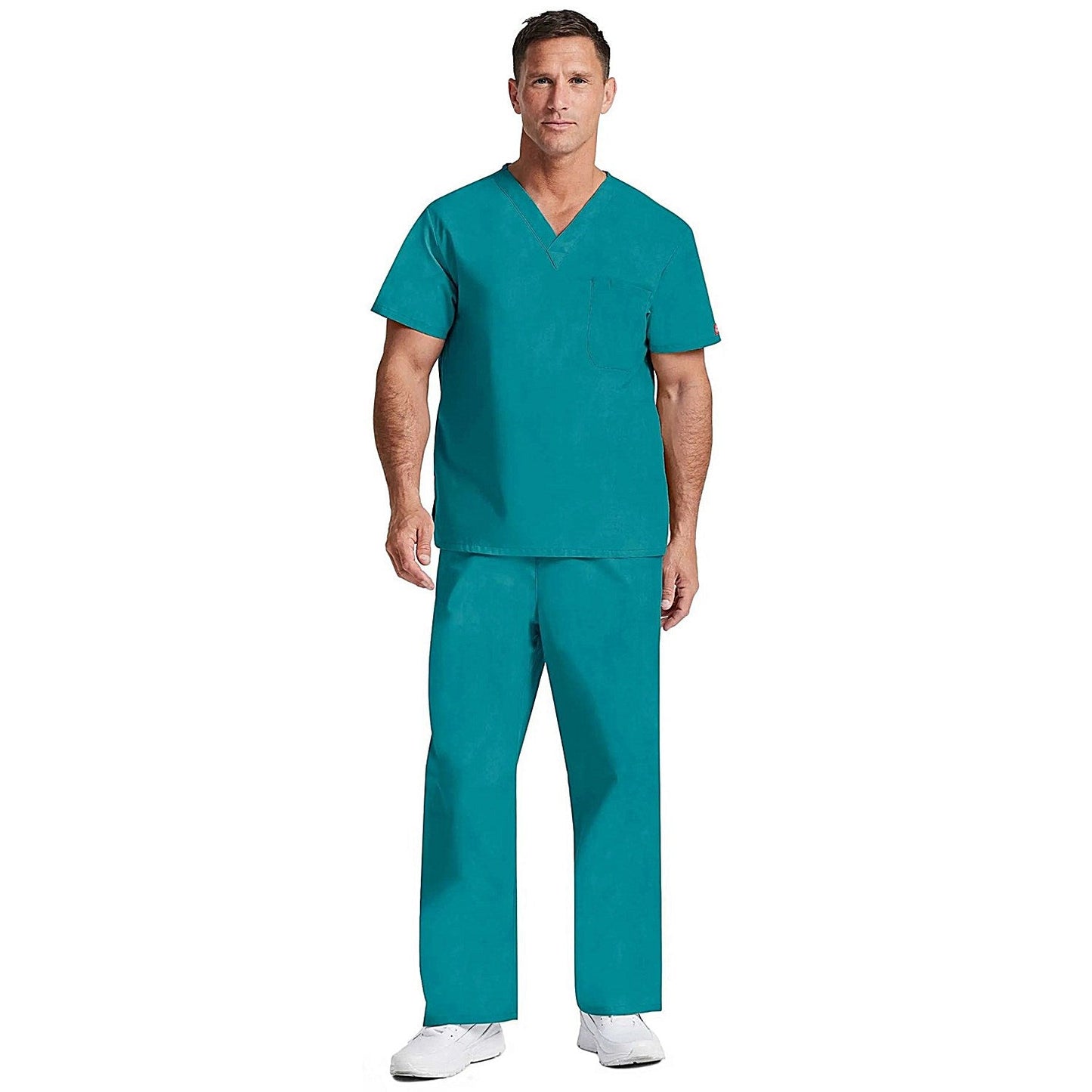 Dickies Signature Unisex Scrub Top, Teal, 2XL