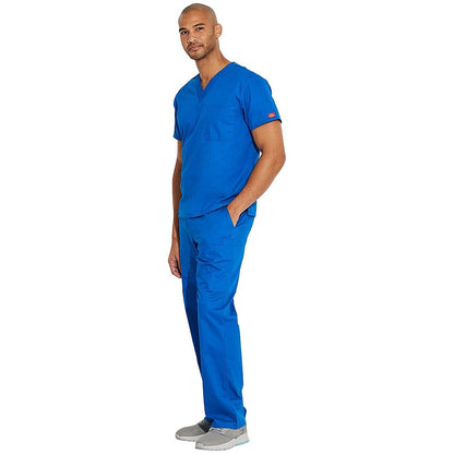 Dickies Signature Unisex Scrub Top, Royal Blue, 2XL