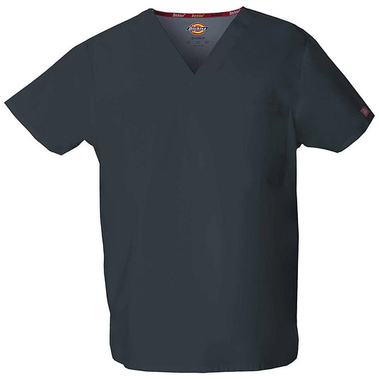Dickies Signature Unisex Scrub Top, Pewter Grey, 2XS