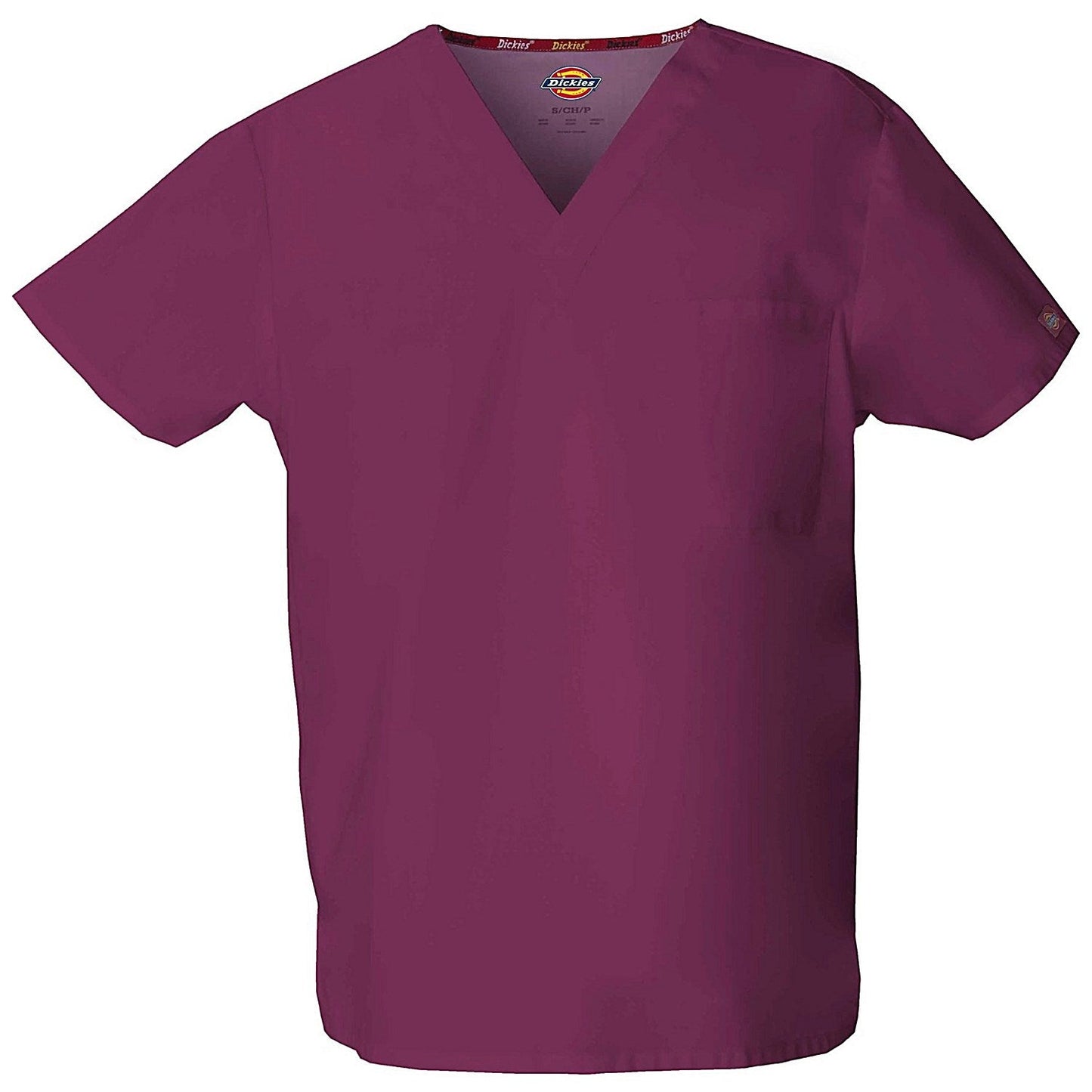 Dickies Signature Unisex Scrub Top, Wine Red, XL