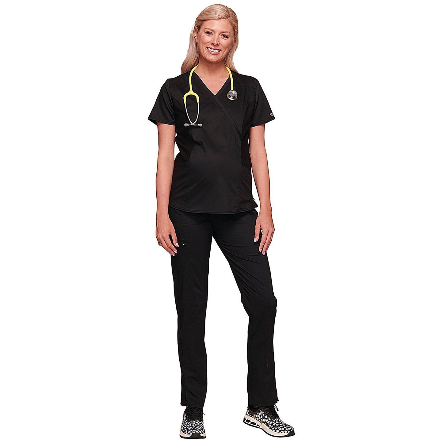Cherokee Revolution WWE688 Maternity Top, Black, Size 2XS