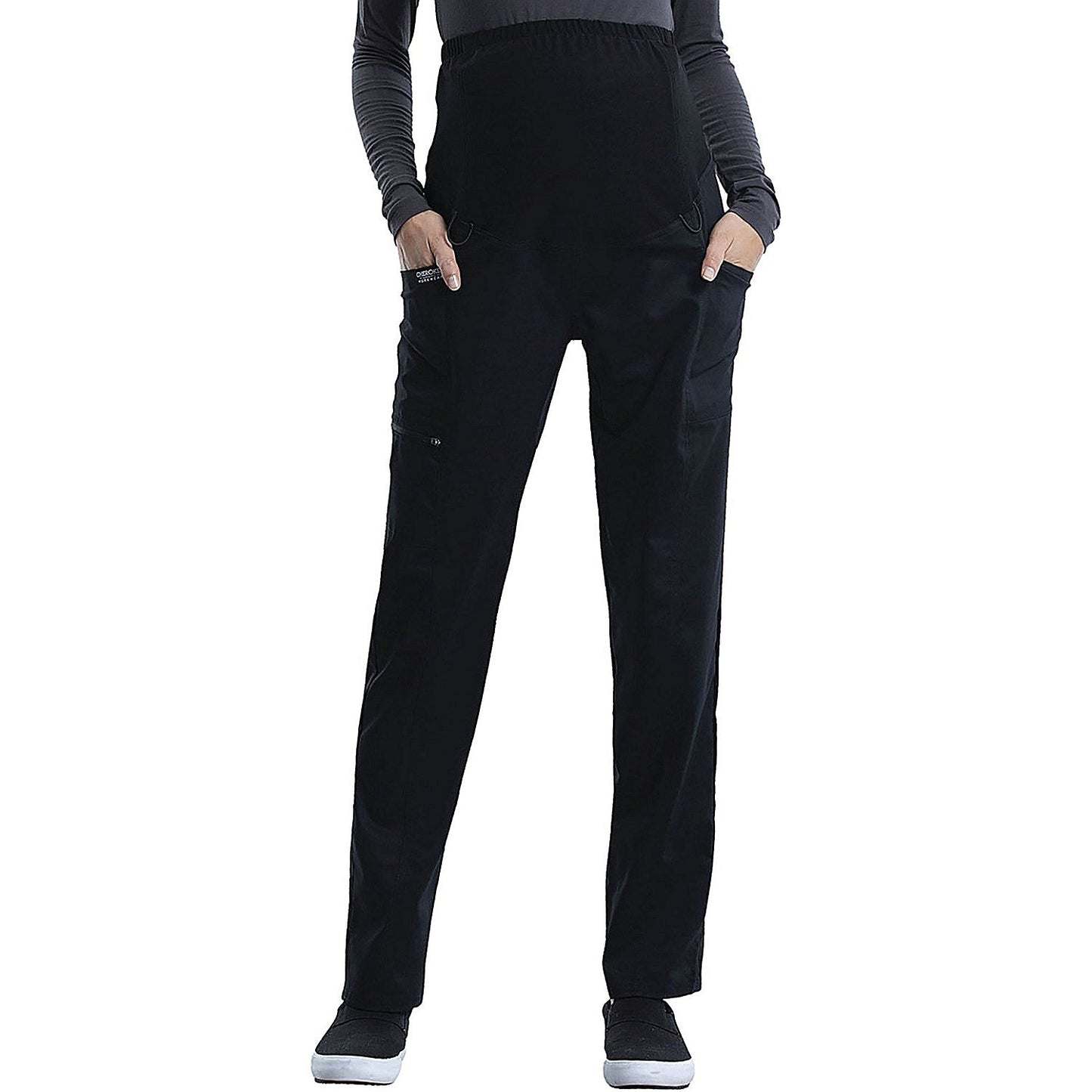 Cherokee WWE155 Revolution Maternity Trousers, Black, Size Large