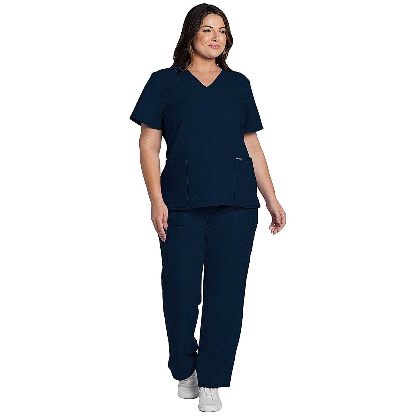 Cherokee Originals Ultra Female V-neck Scrub Top, Navy Blue, Large