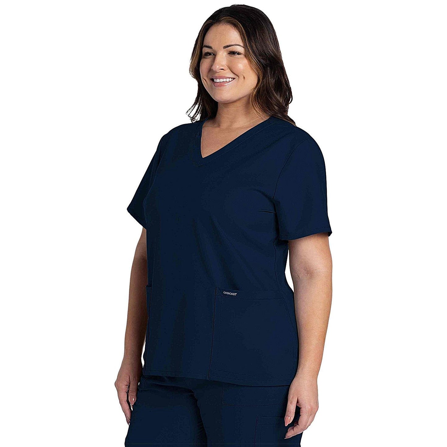 Cherokee Originals Ultra Female V-neck Scrub Top, Navy Blue, Large Easy2Order : WIS30834