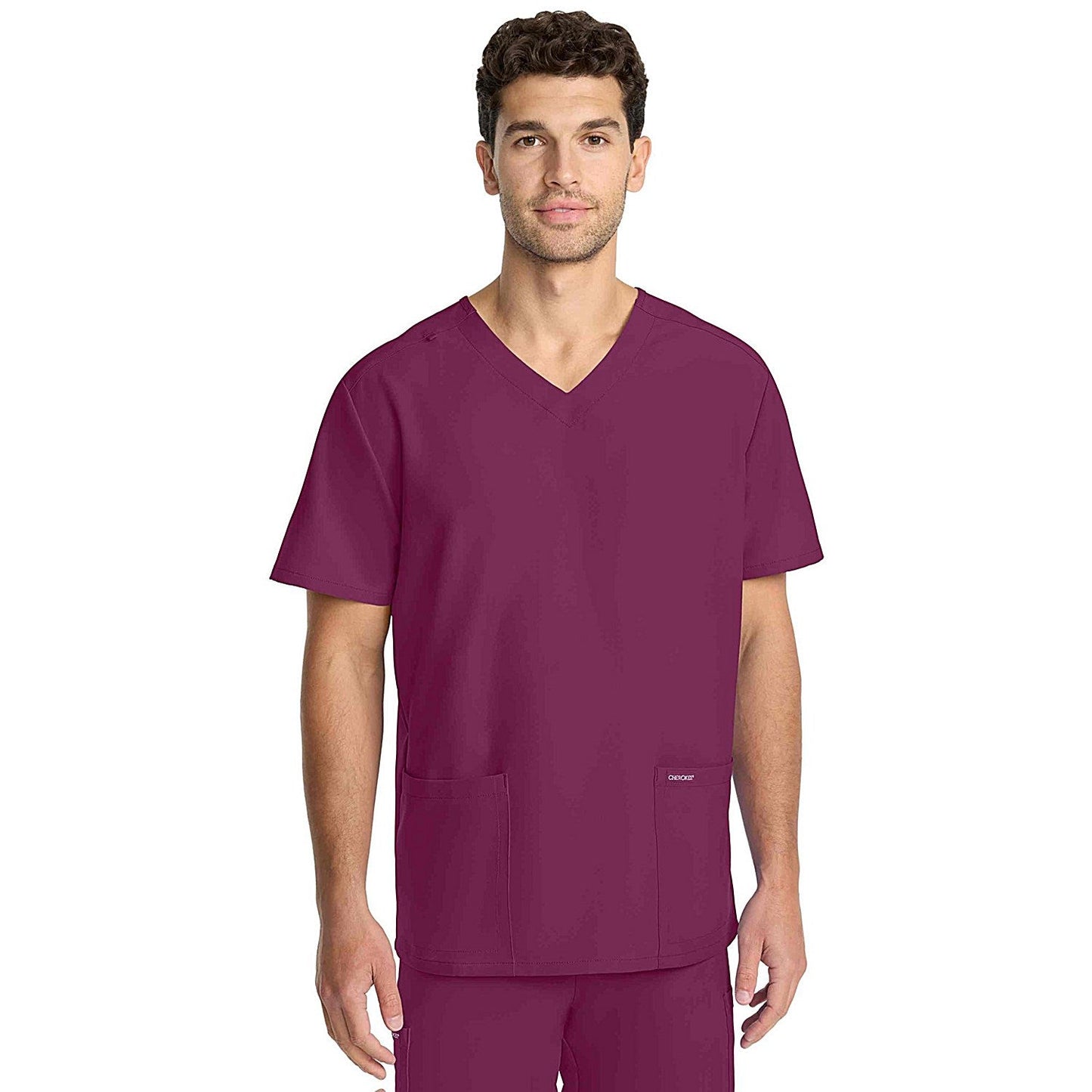 Cherokee Originals Ultra Female V-neck Scrub Top, Wine Red, Large