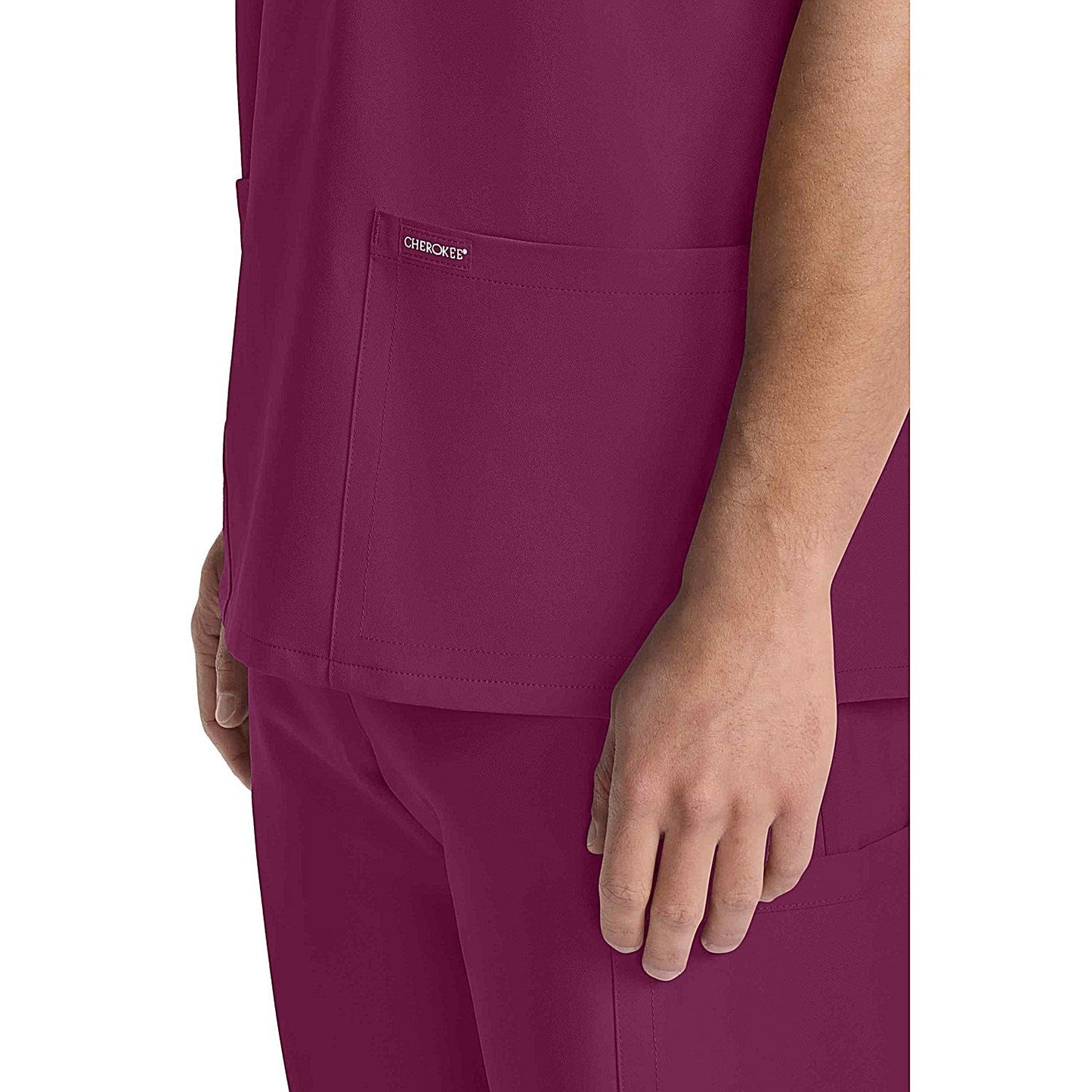 Cherokee Originals Ultra Female V-neck Scrub Top, Wine Red, Large