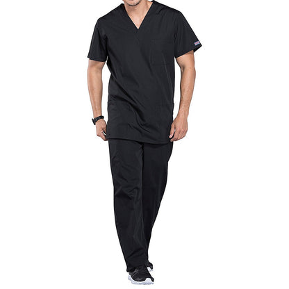 Cherokee Professional V-Neck Scrub Top, Black, 2XS