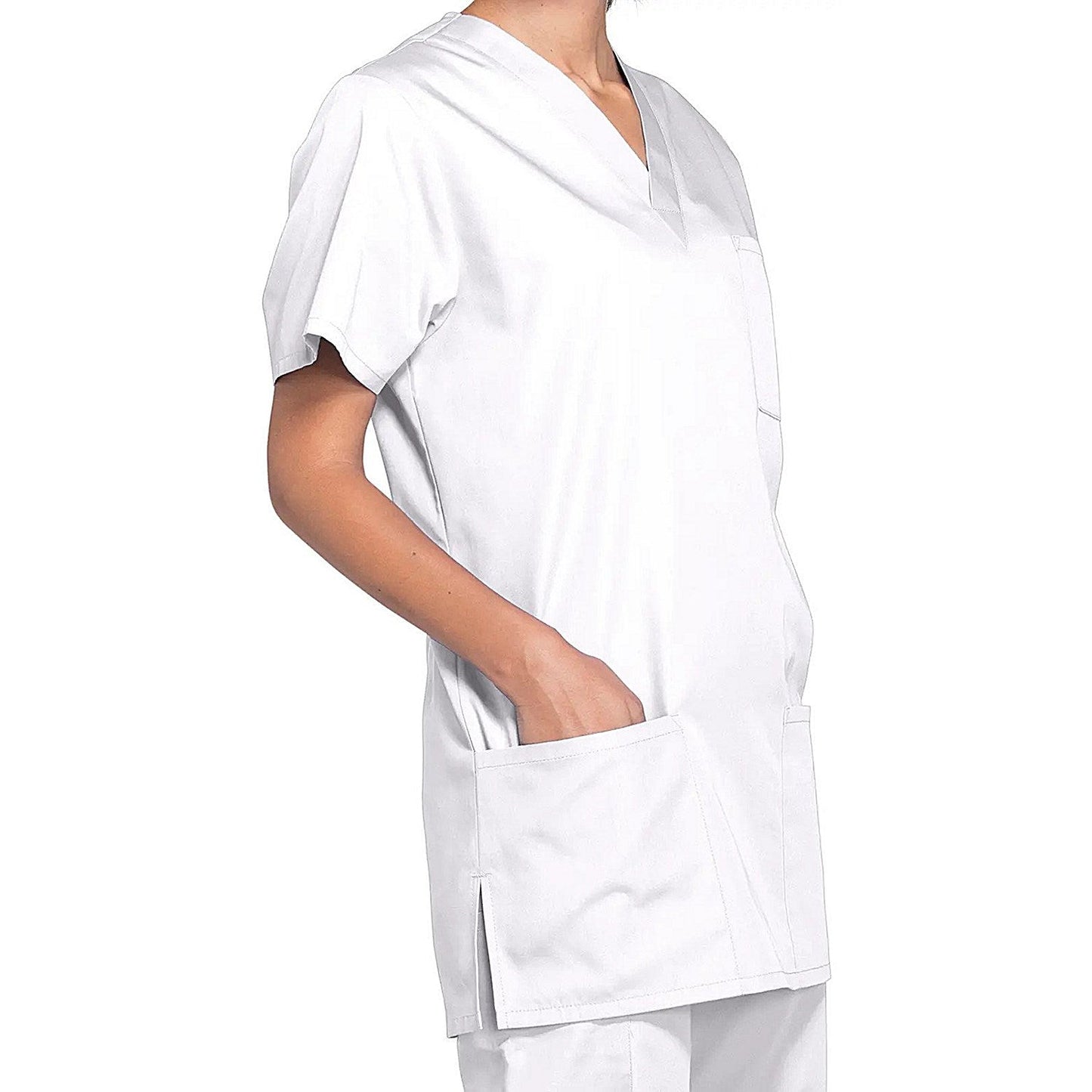 Cherokee Professional V-Neck Scrub Top, White, 2XS Easy2Order : WIS32240
