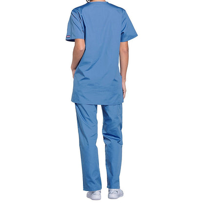 Cherokee Professional V-Neck Scrub Top, Ceil Blue, 2XS
