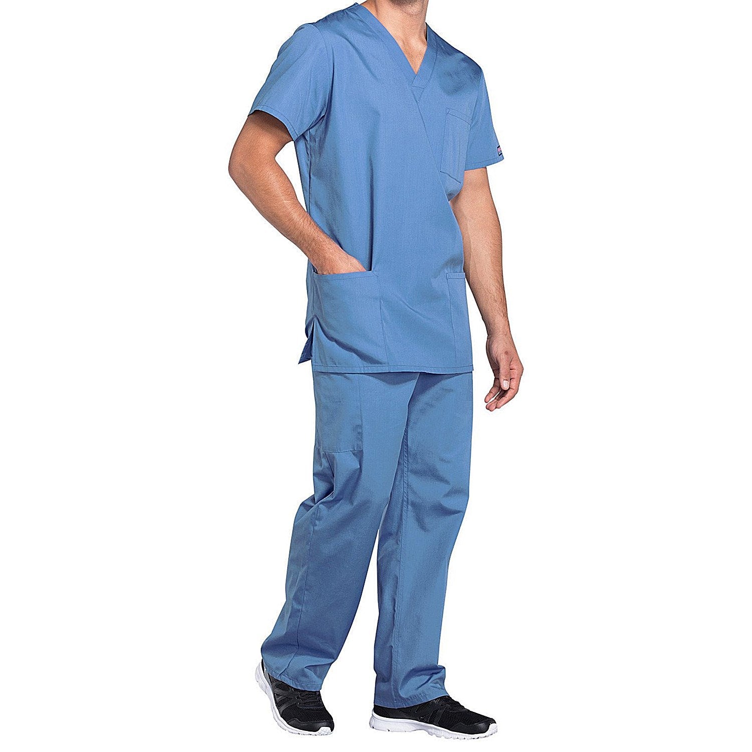 Cherokee Professional V-Neck Scrub Top, Ceil Blue, 2XS Easy2Order : WIS32245