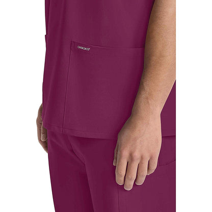 Cherokee Originals Ultra Female V-neck Scrub Top, Wine Red, XL