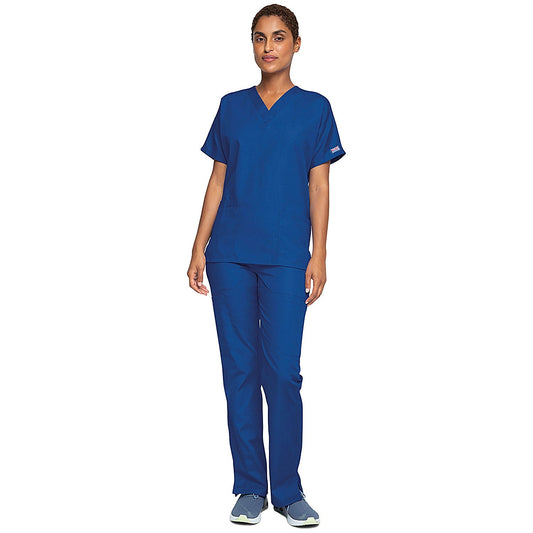 Cherokee Unisex Scrub Top, Galaxy Blue, 2XS