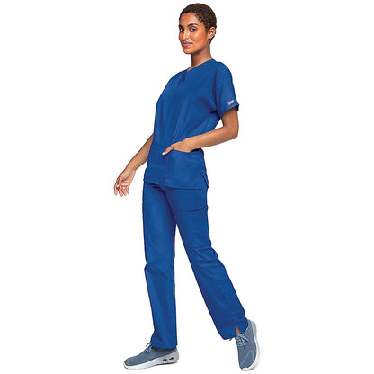 Cherokee Unisex Scrub Top, Galaxy Blue, 2XS