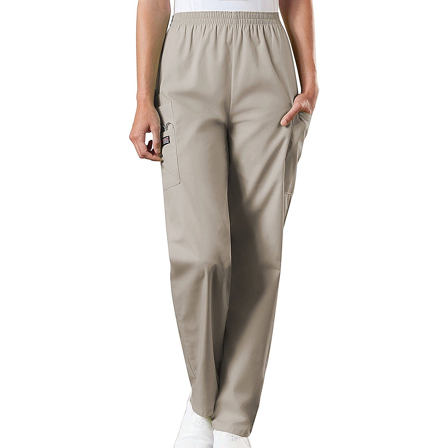 Cherokee CH4200 Elasticated Scrub Trousers, Khaki, Size Small Easy2Order : WIS35505
