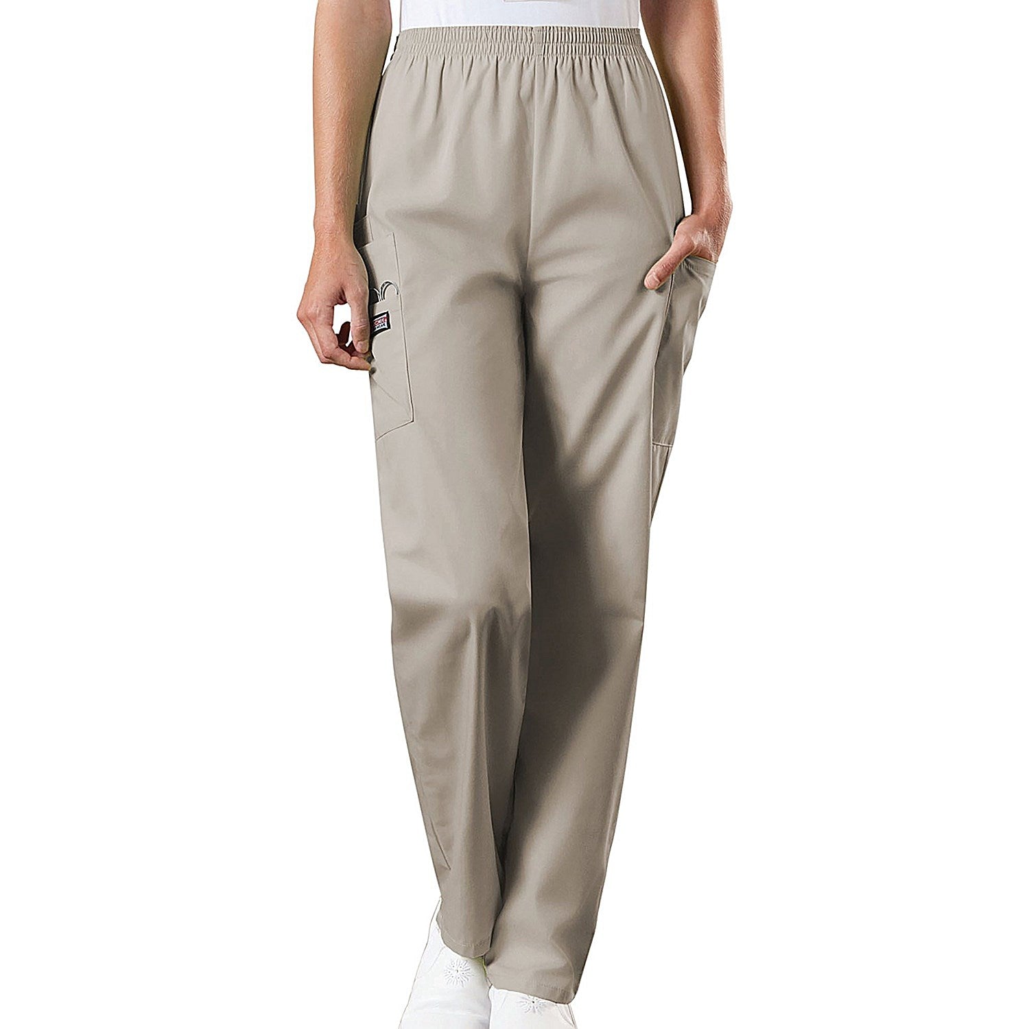 Cherokee CH4200 Elasticated Scrub Trousers, Khaki, Size XL Easy2Order : WIS35506