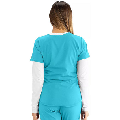 Skechers Breeze Scrub Top, Turquoise, 4XL
