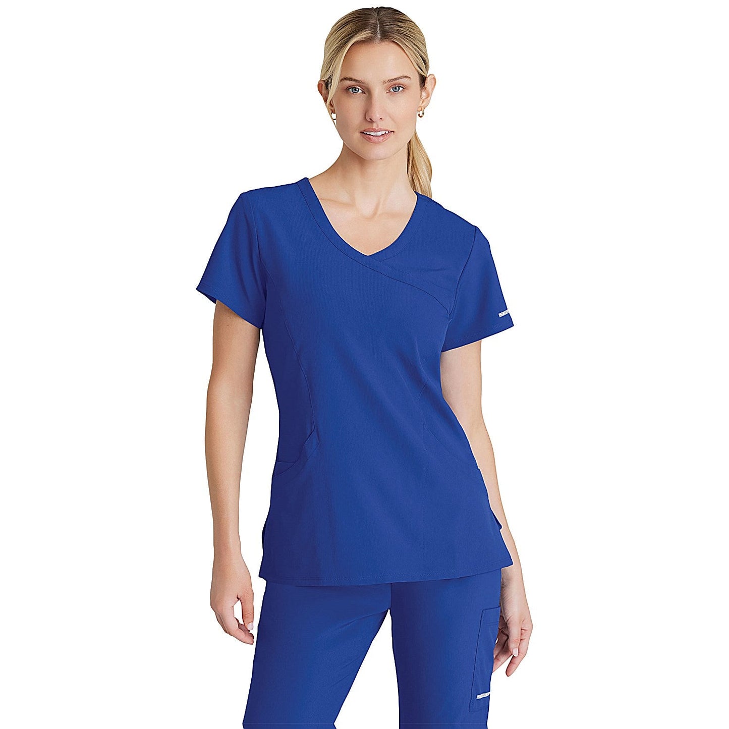 Skechers Female V Neck Scrub Top, Galaxy Blue, 4XL