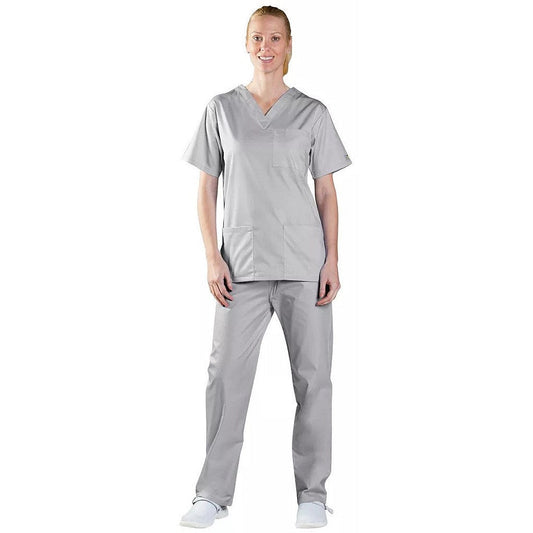 Key Scrubs Classics Professional Smart Scrub V-Neck Top, Pale Grey, Small Easy2Order : WIS38815