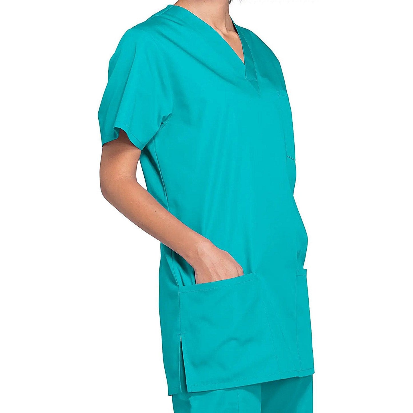 Cherokee Professional V-Neck Scrub Top, Teal, 3XL