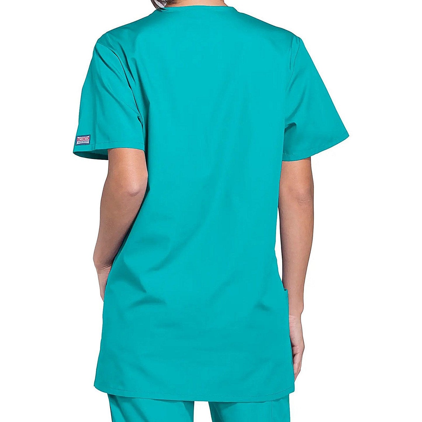 Cherokee Professional V-Neck Scrub Top, Teal, 3XL