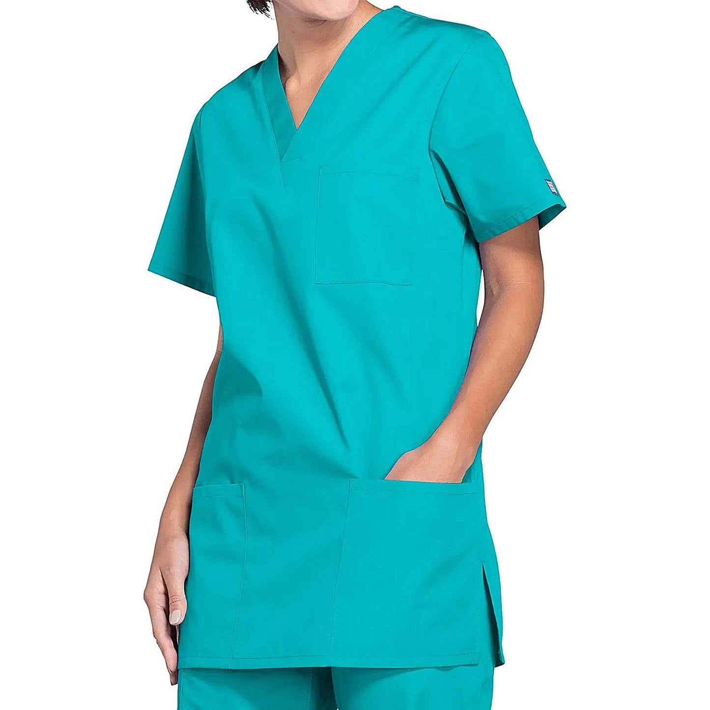 Cherokee Professional V-Neck Scrub Top, Teal, 3XL Easy2Order : WIS39678