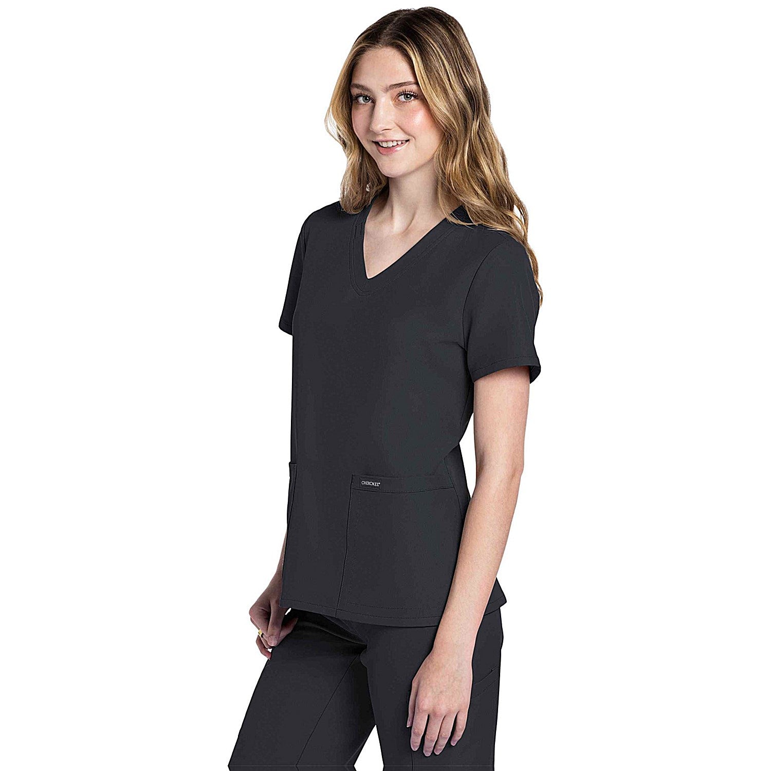 Cherokee Originals Ultra Female V-neck Scrub Top, Pewter Grey, XS Easy2Order : WIS44165