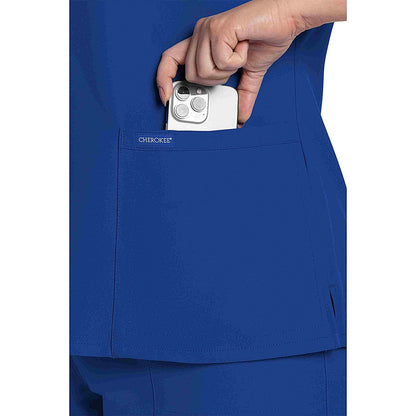 Cherokee Originals Ultra Female V-neck Scrub Top, Royal Blue, 2XL