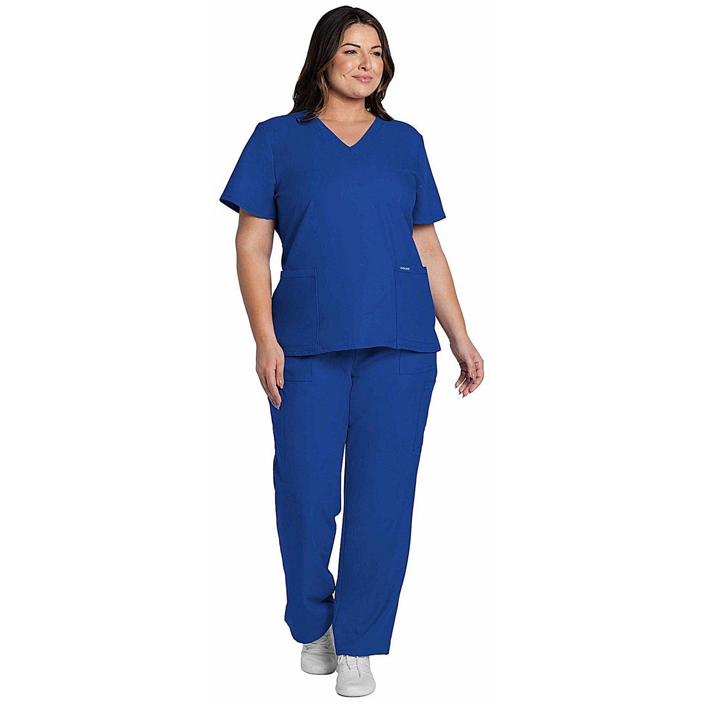 Cherokee Originals Ultra Female V-neck Scrub Top, Royal Blue, Large