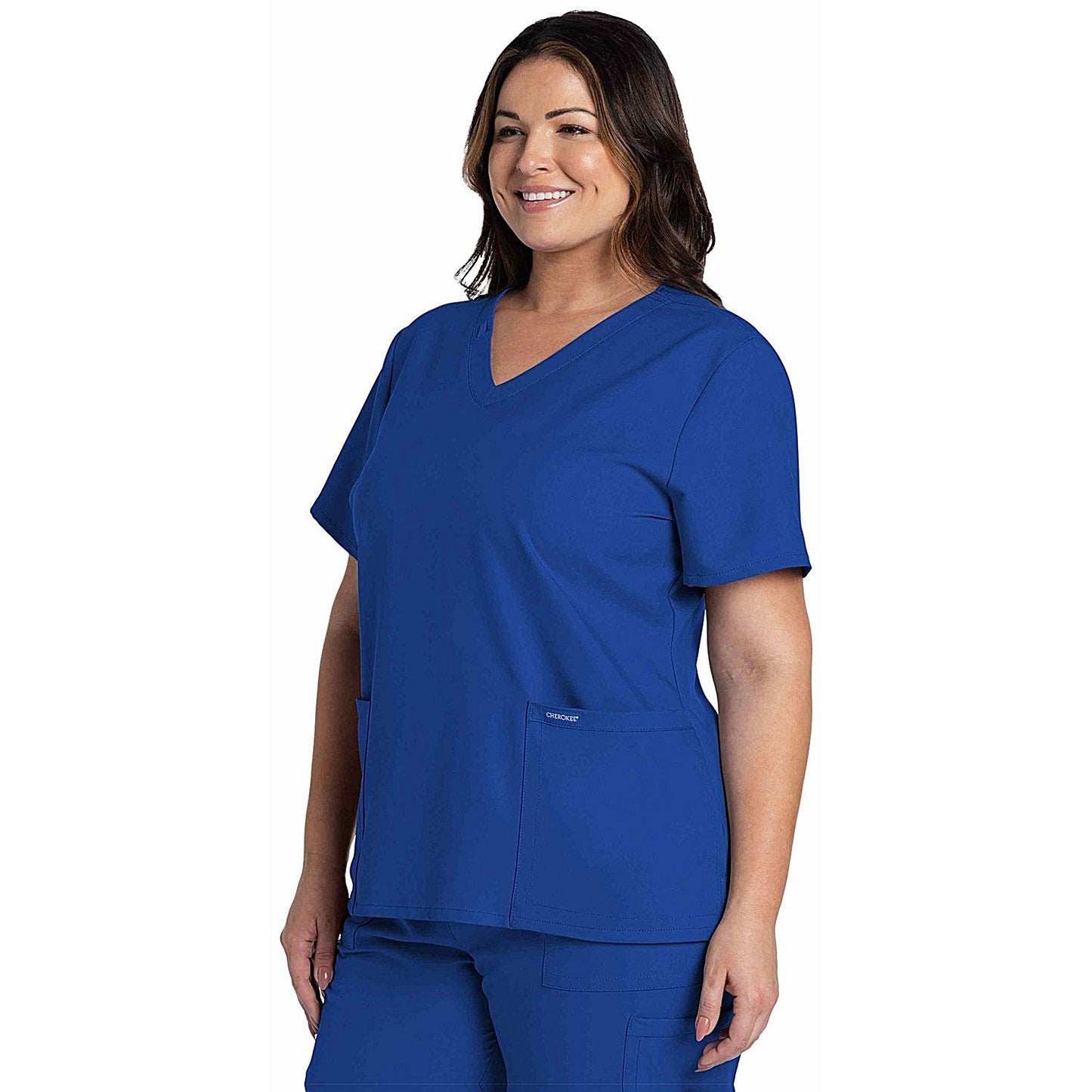 Cherokee Originals Ultra Female V-neck Scrub Top, Royal Blue, Large Easy2Order : WIS44185
