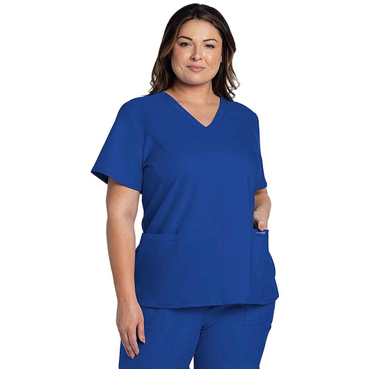 Cherokee Originals Ultra Female V-neck Scrub Top, Royal Blue, XS