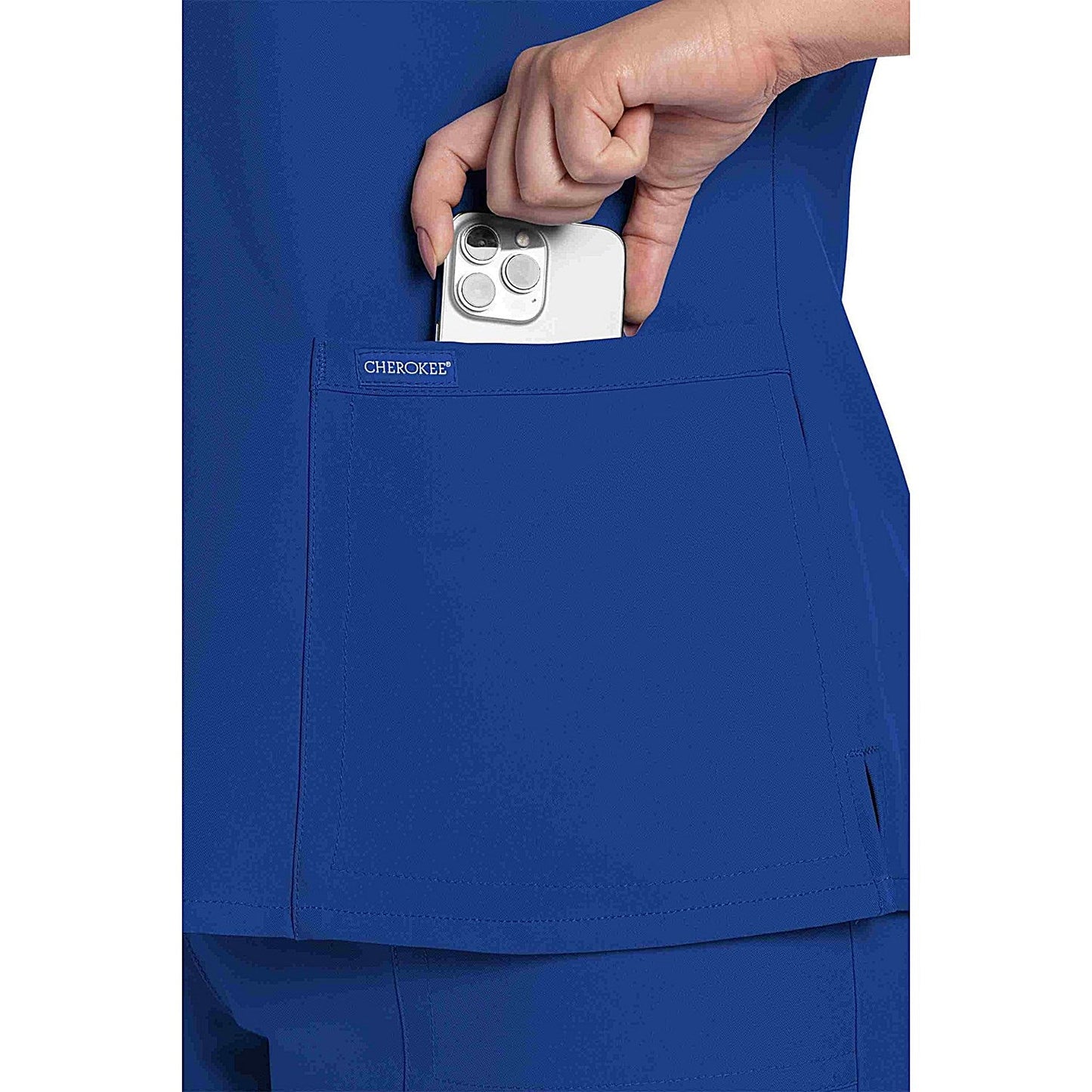 Cherokee Originals Ultra Female V-neck Scrub Top, Royal Blue, XS