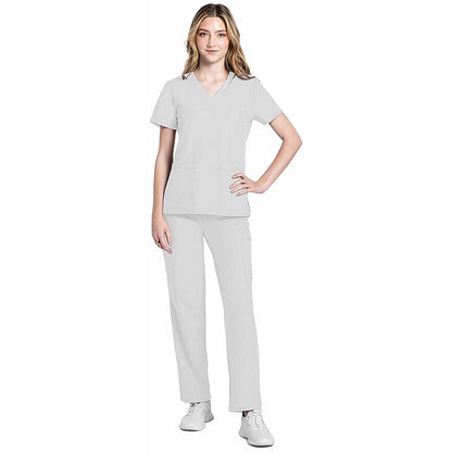 Cherokee Originals Ultra Female V-neck Scrub Top, White, Small