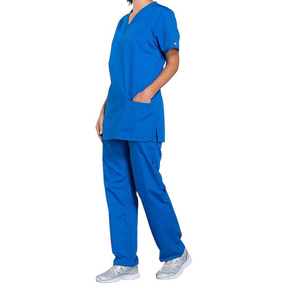 Cherokee Professional V-Neck Scrub Top, Royal Blue, Small