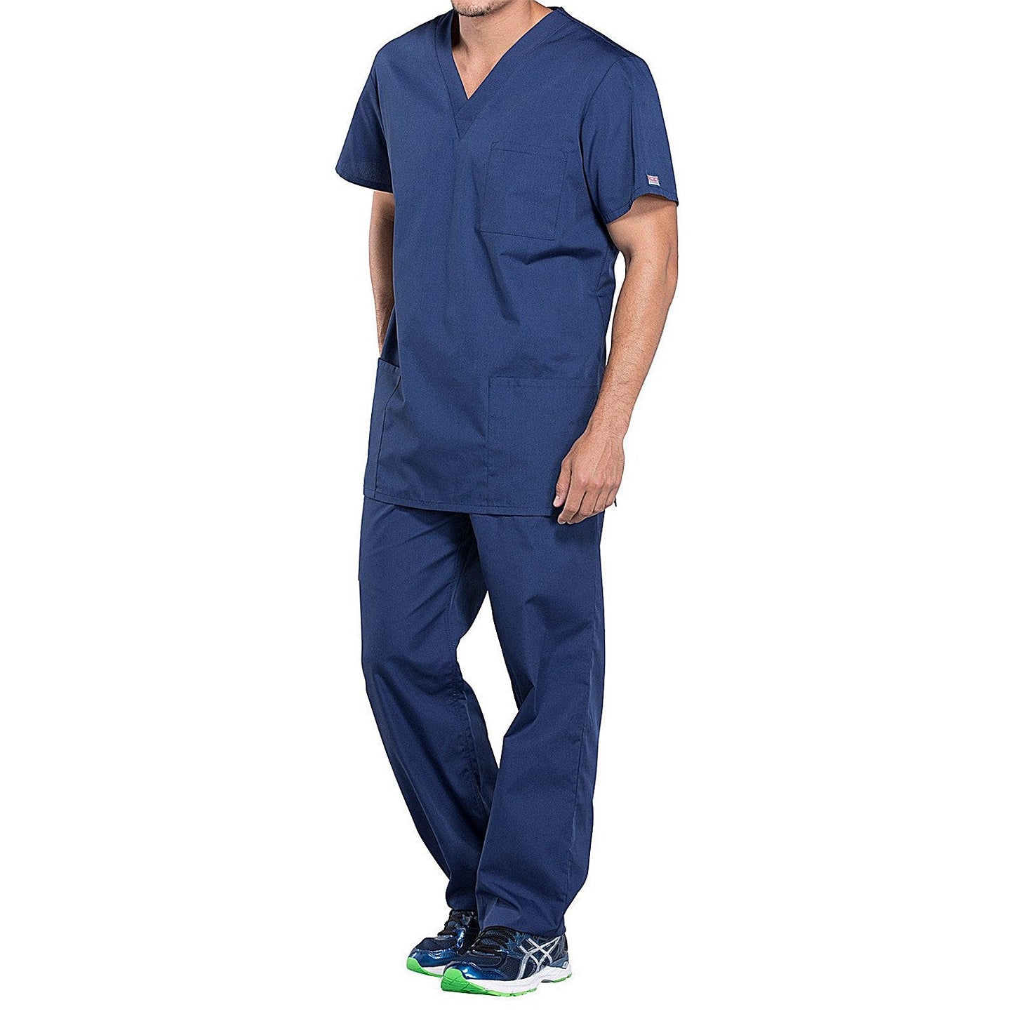 Cherokee Professional V-Neck Scrub Top, Navy Blue, 2XL