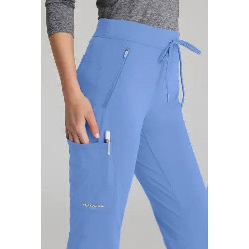 Skechers Slip-ins Glide Knit Flare Scrub Trousers, Ceil Blue, XS, Regular Leg Easy2Order : WIS47835