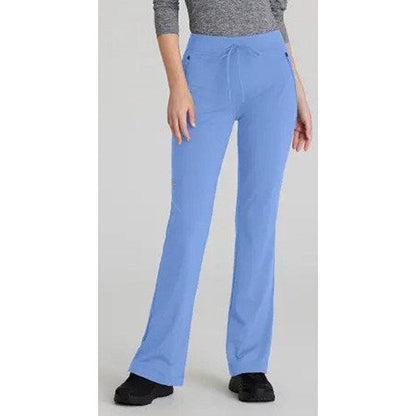 Skechers Slip-ins Glide Knit Flare Scrub Trousers, Ceil Blue, 5XL, Regular Leg