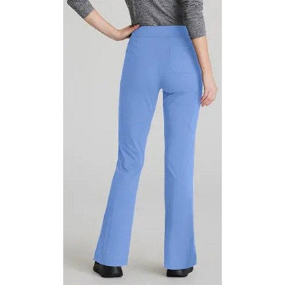 Skechers Slip-ins Glide Knit Flare Scrub Trousers, Ceil Blue, 5XL, Regular Leg