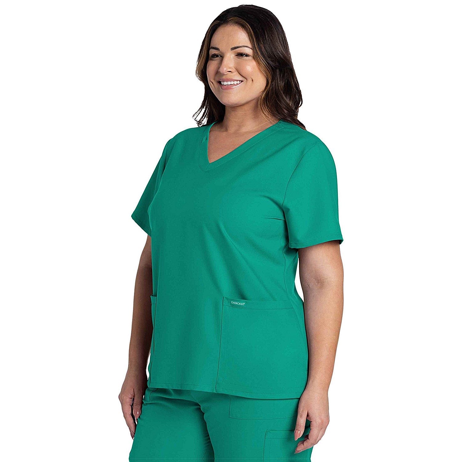 Cherokee Originals Ultra Female V-neck Scrub Top, Teal, 2XS Easy2Order : WIS48898