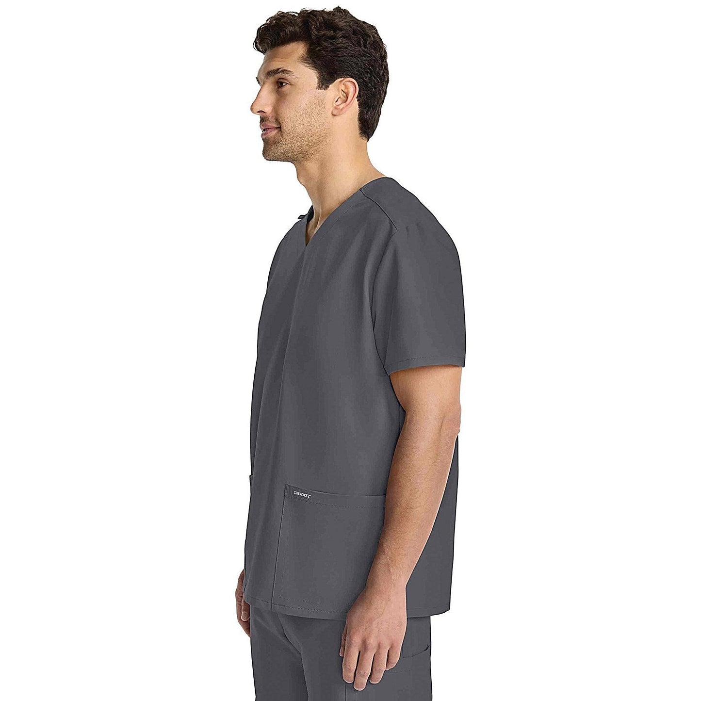 Cherokee Originals Ultra Female V-neck Scrub Top, Pewter Grey, 2XS