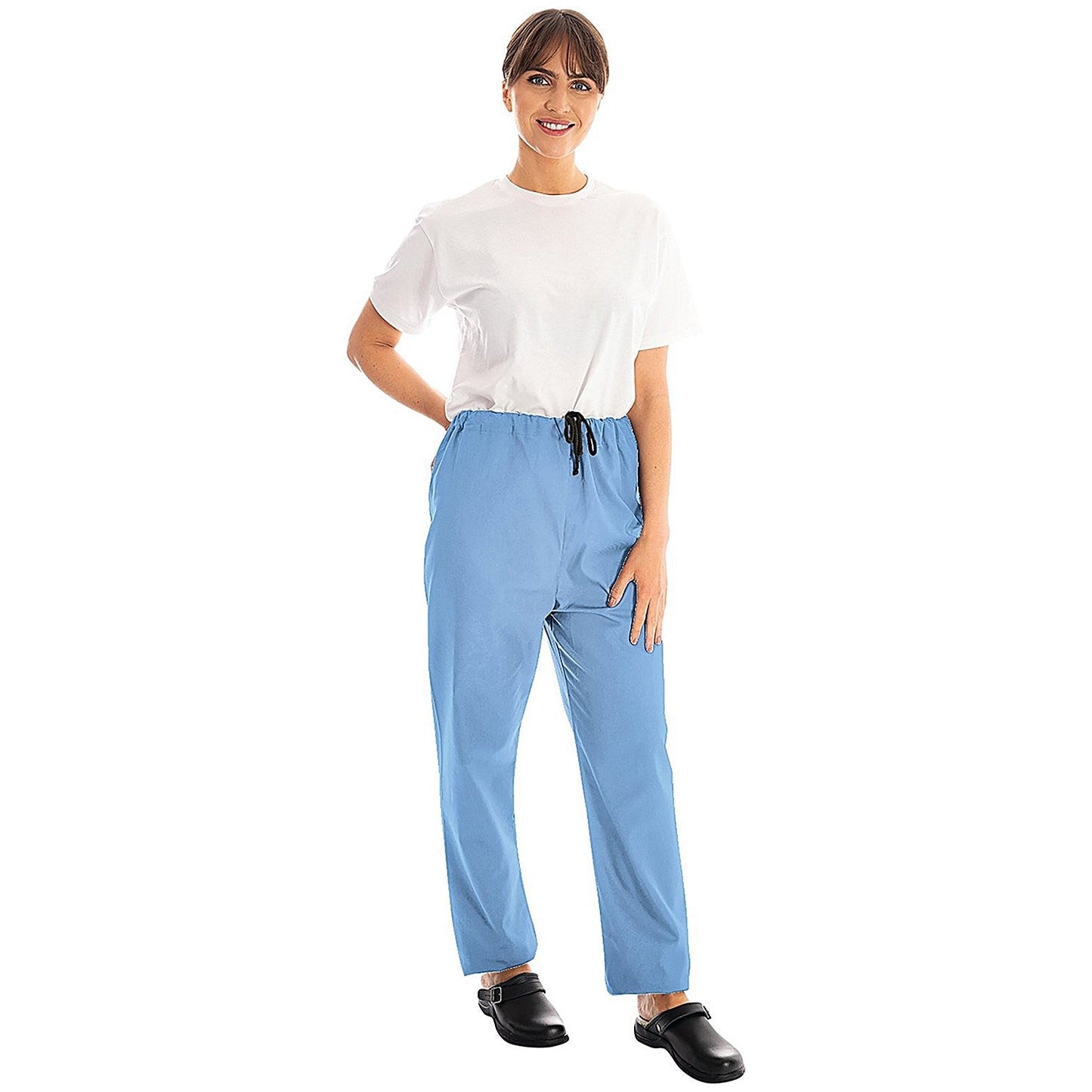 334LWT Unisex Lightweight Scrub Trousers, Ceil, Size Medium