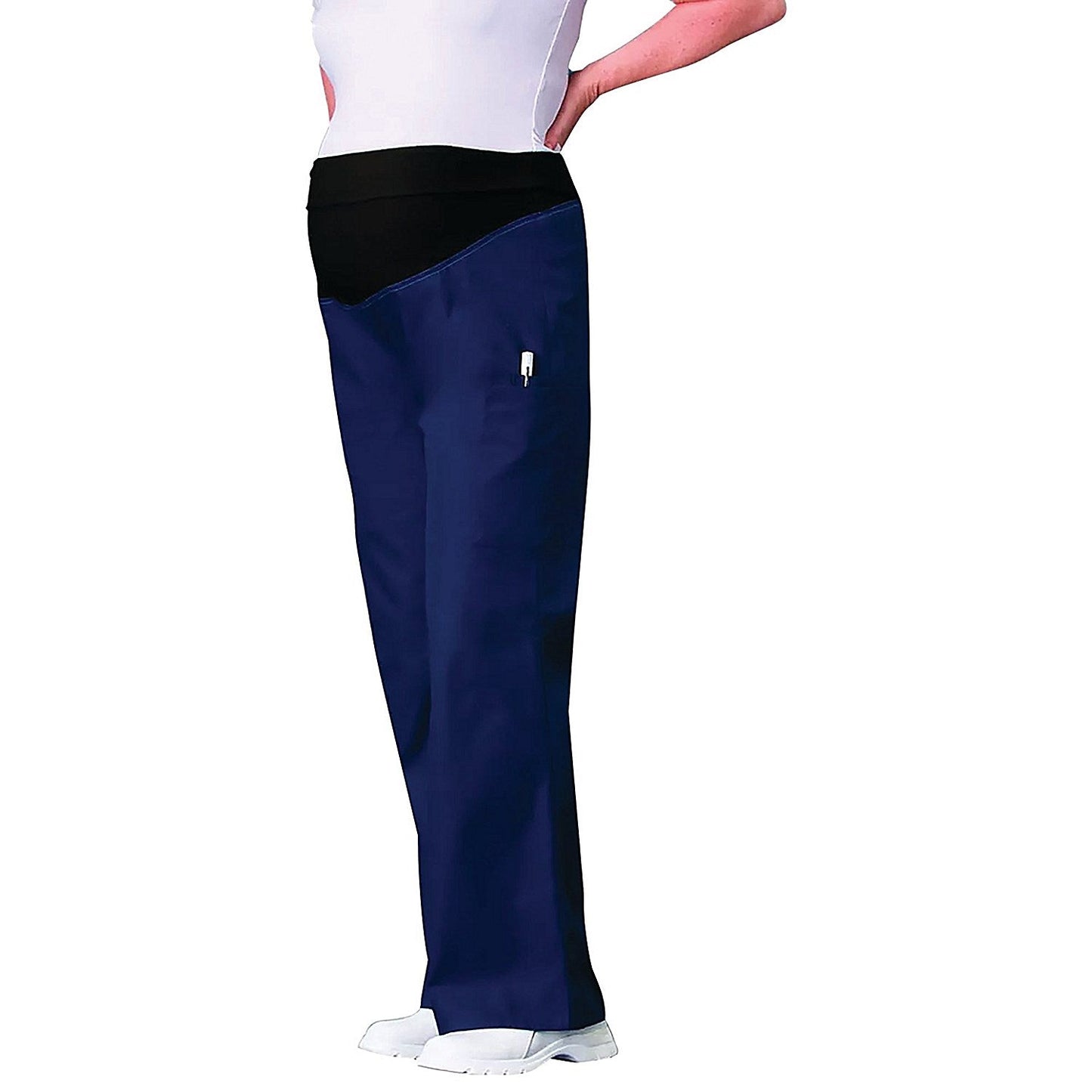 Work in Style Matrs Maternity Trousers, Navy, Size Small