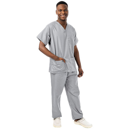 334LW Unisex Lightweight Scrub Top, Pale Grey, Size XL