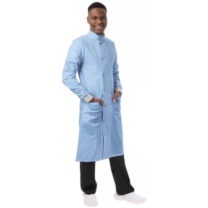 Work In Style Howie Lab Coat, Unisex, Sky Blue, 34 Regular