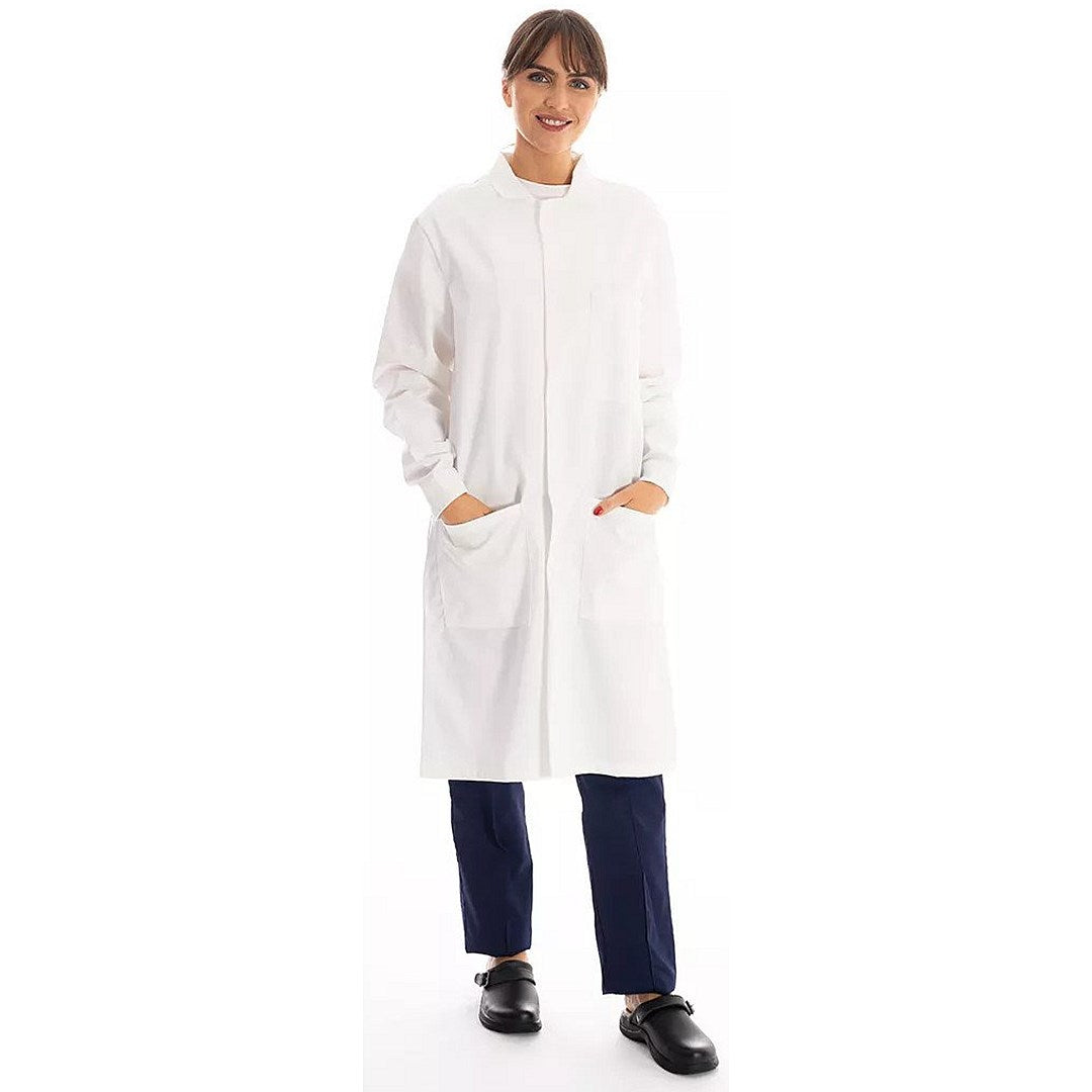 Work In Style Professional Flame Retardant Lab Coat, Unisex, White, Small Easy2Order : WIS59200