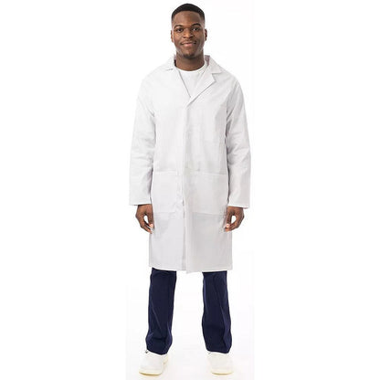 Work In Style Professional Unisex Lab Coat, White, 46